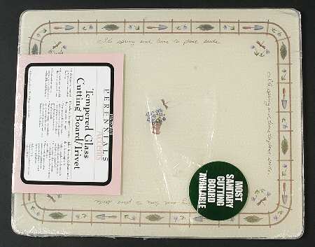 Flower Garden Rectangular Glassware Cutting Board