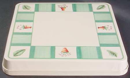 Flower Garden Square Stove Cover - Set of 4