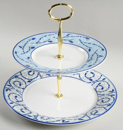 Monaco 6 5/8"-10"  2 Tiered Serving Tray (Dp, Sp) HC
