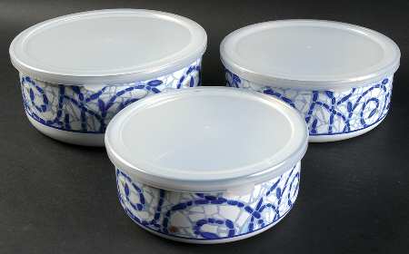 Monaco (3 Piece) Metal Bowl Set with Lid