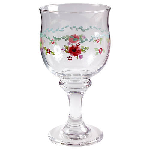 Rose Garden 12 Oz Glassware Goblet