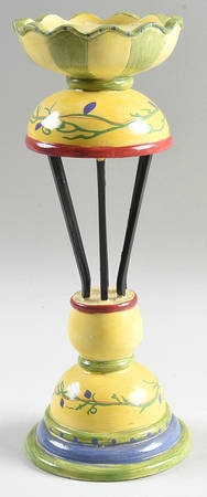Pistoulet 10" Metal & Resin Candleholder