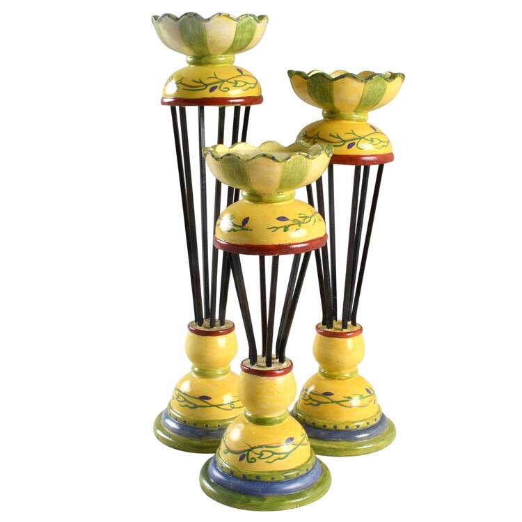 Pistoulet Metal & Resin Candleholder - Set of 3