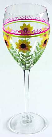 Pistoulet Handpainted Glassware Wine
