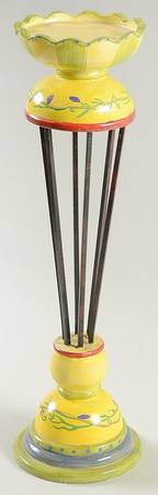 Pistoulet 14" Metal & Resin Candleholder