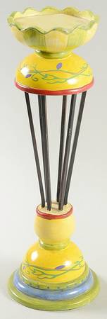 Pistoulet 12" Metal & Resin Candleholder