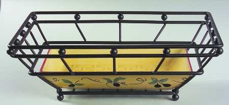 Pistoulet Metal Bread/Basket w/Ceramic Tray