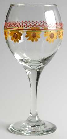 Pistoulet 12 Oz Handpainted Glassware Wine