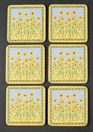 Pistoulet Square Corkback Coaster - Set of 6