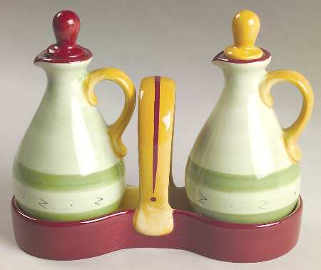 Pistoulet Cruet Set with Stopper - Set of 2 Motifs and Tray