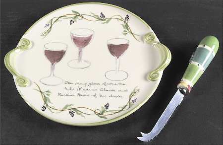 Pistoulet 2 Piece Cheese Dish and Knife Set