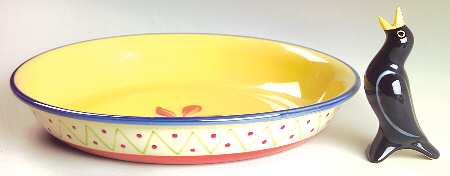 Pistoulet 10" Pie Baking Plate with Pie Bird
