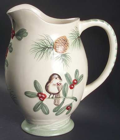 Winterwood (Canvas Tan) 160 Oz Pitcher by Pfaltzgraff