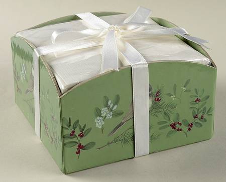 Winterwood (Canvas Tan) Pack of Paper Beverage Napkins in Cardboard Holder by Pfaltzgraff