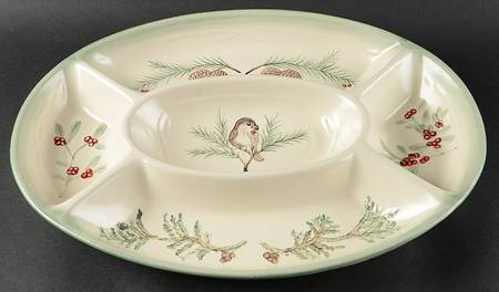 Winterwood (Canvas Tan) 5 Part Oval Divided Server