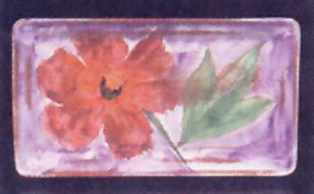 Graffiti Flower 13" Rectangular Serving Platter