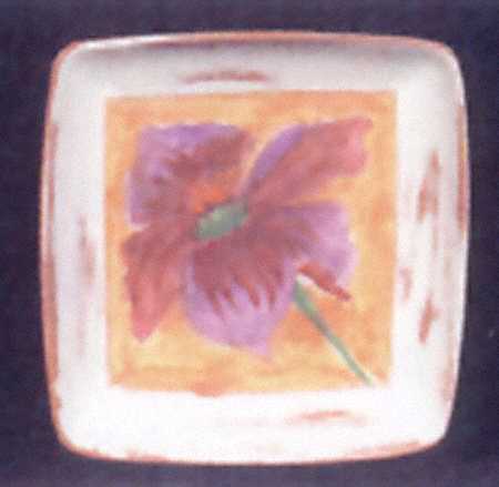 Graffiti Flower 9" Square Vegetable Bowl