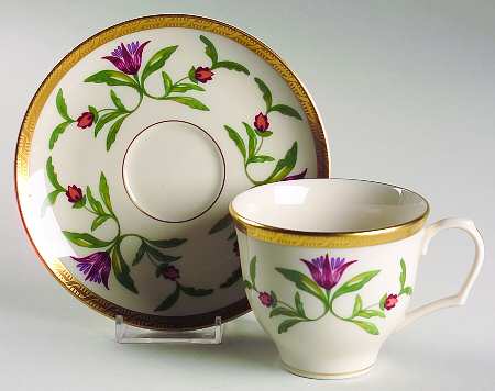 Dominique Flat Cup & Saucer Set