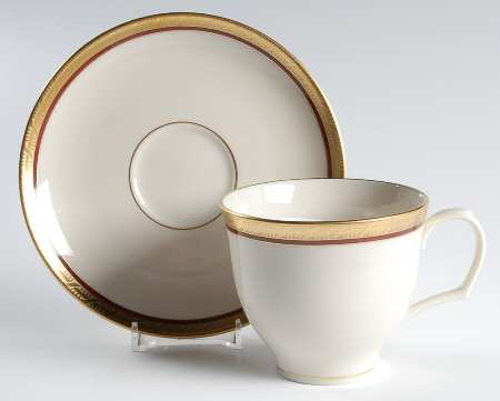 Dominique Regal Flat Cup & Saucer Set