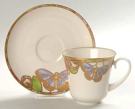Seasons of A Rose Flat Cup & Saucer Set