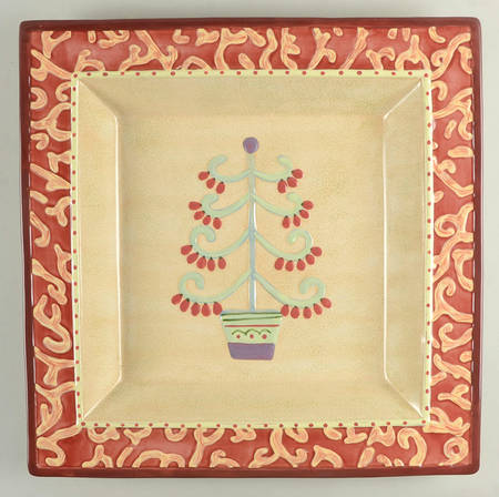 Holiday Spice 18" Square Serving Platter