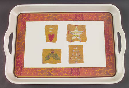 Holiday Spice Handled Melamine Tray