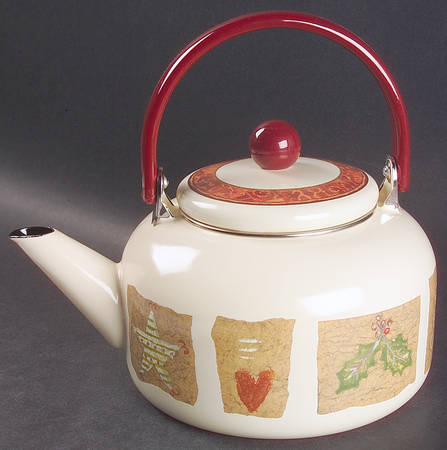 Holiday Spice Metal Kettle & Lid