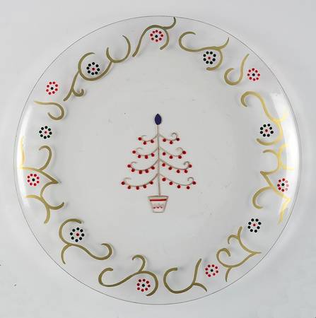 Holiday Spice 11" Round Glass Plate