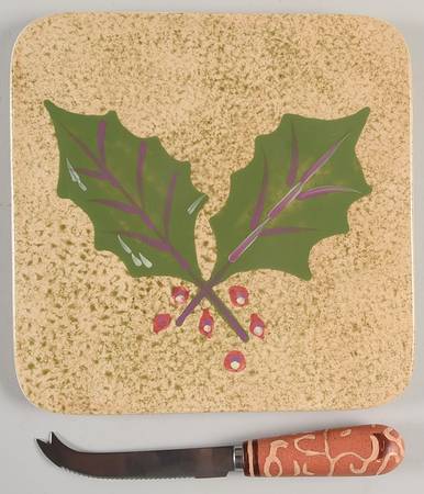Holiday Spice Cheese Tray and Slicer