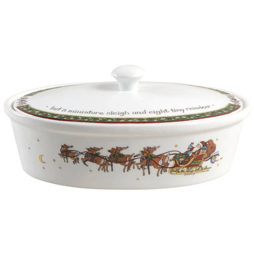 Christmas Story 1.5 Quart Oval Covered Casserole
