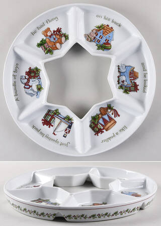 Christmas Story 2 Pc Chip & Dip-Plate/Star Bowl