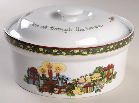 Christmas Story 1 Qt Round Covered Casserole