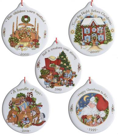 Christmas Story Annual Ornament - Set of 5 (1999-2003) by Portmeirion