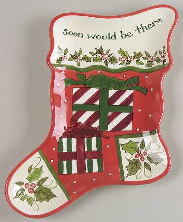 Christmas Story Stocking Plate by Portmeirion