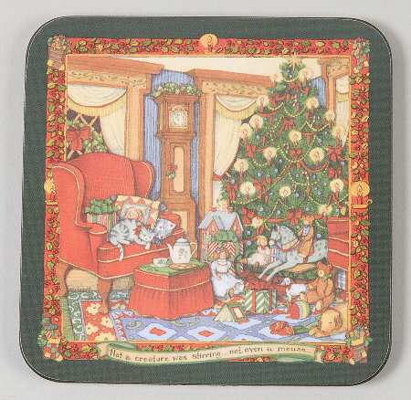 Christmas Story Square Corkback Coaster