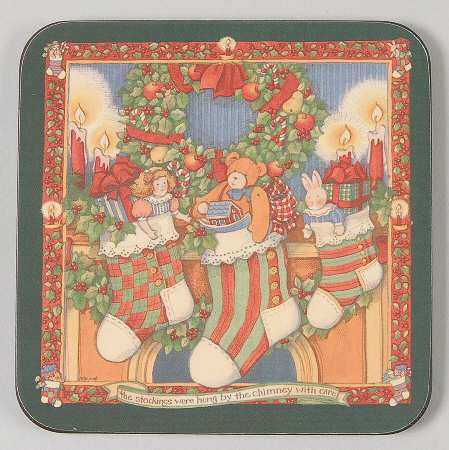 Christmas Story Square Corkback Coaster