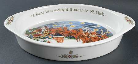 Christmas Story Oval Dressing Pan by Portmeirion