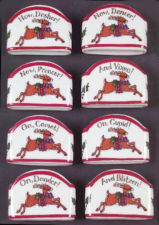 Christmas Story Napkin Ring - Set of 8