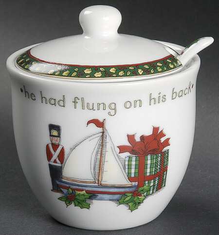Christmas Story Mustard Jar & Lid with Spoon