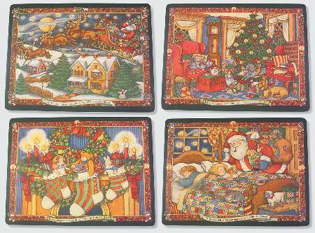 Christmas Story Corkboard Placemat - Set of 4 Motifs