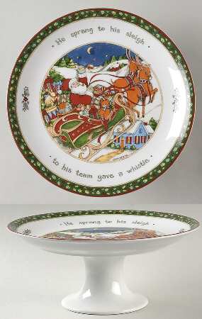 Christmas Story 10" Diameter Pedestal Cake Stand