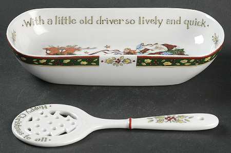 Christmas Story Cranberry Bowl & Server