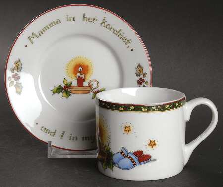 Christmas Story Espresso Cup and Saucer Set
