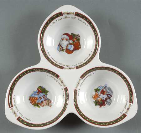 Christmas Story Dip Server Bowl/3 Section