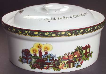 Christmas Story 2 Qt Round Covered Casserole