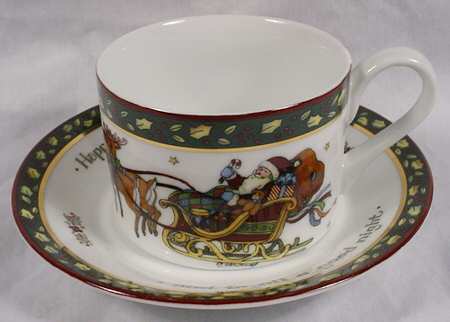 Christmas Story Flat Cup & Saucer Set