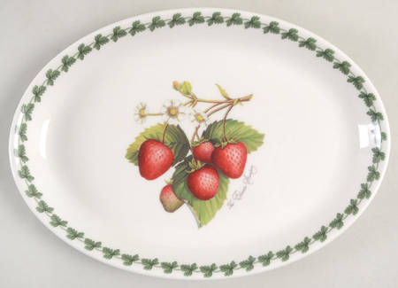 Strawberry Fair 10" Oval Steak Platter