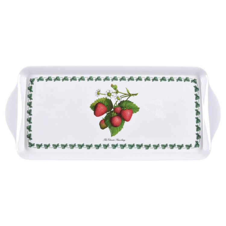 Strawberry Fair 15" Handled Melamine Serving Tray