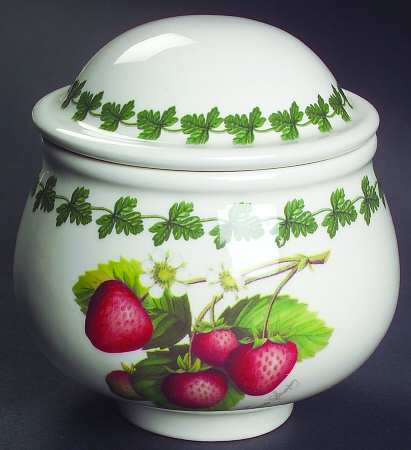 Strawberry Fair Sugar Bowl & Lid