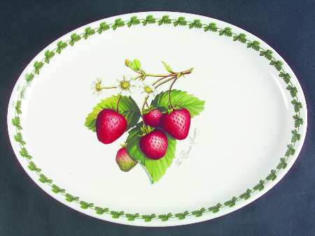 Strawberry Fair 14" Oval Serving Platter